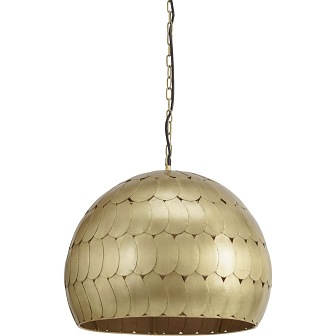 Duża lampa kula wisząca Petal mosiądz 46cm